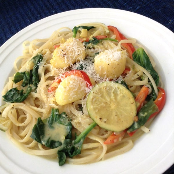 Coconut Noodles with Scallops