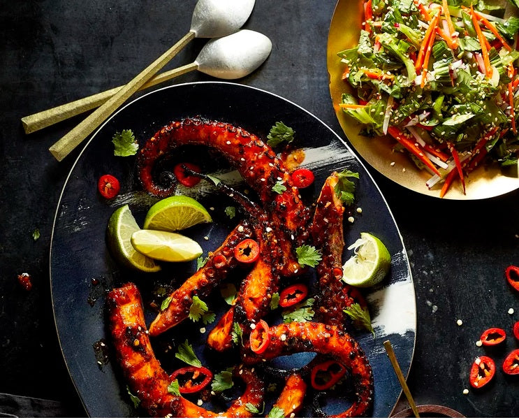 Grilled Octopus with Korean BBQ Sauce