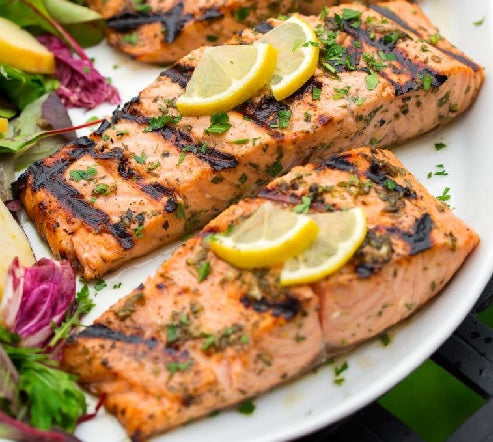 Lemon Garlic Herb BBQ Salmon