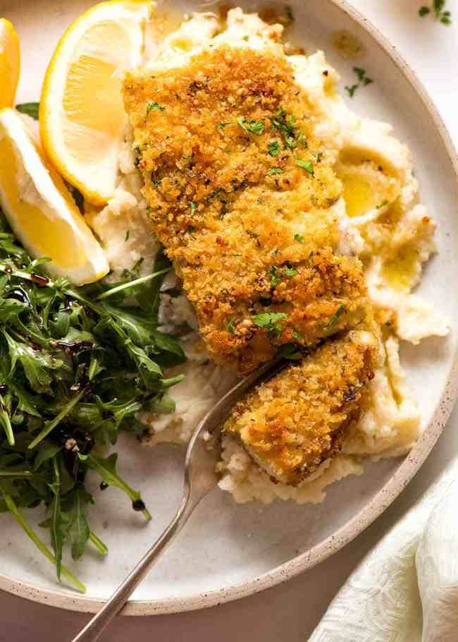 Lemon Fish with Parmesan Crust