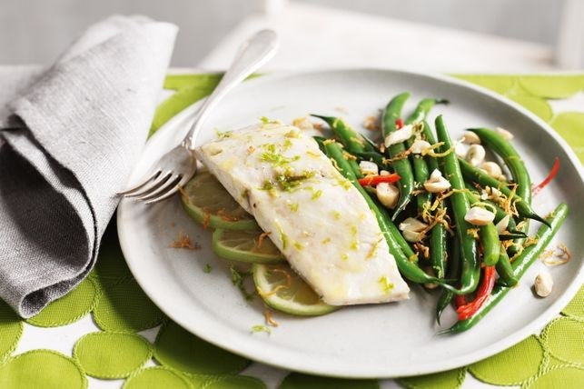 Lime Kingfish with Beans & Ginger
