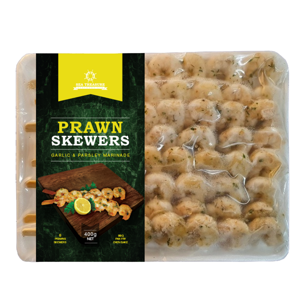 Garlic Prawn Kebabs